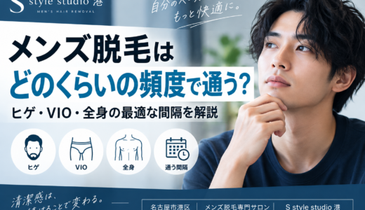 メンズ脱毛はどのくらいの頻度で通う？ヒゲ・VIO・全身の最適な間隔を解説｜名古屋市港区