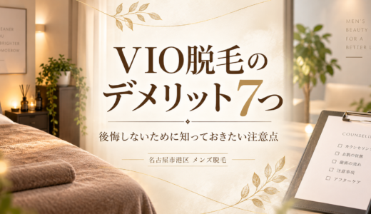 VIO脱毛のデメリット7つ｜男性が後悔しないために知っておきたい注意点｜名古屋市港区